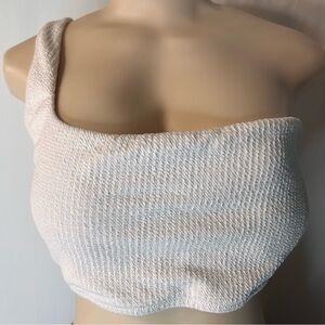 NWT J.Crew One Shoulder Women’s Swim Bikini Top Purple Padded re-imagine Size 3X